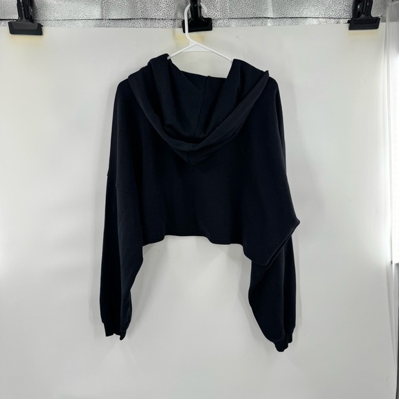 Savage X fente Black Cropped Hoodie Top size 2X - Picture 6 of 7